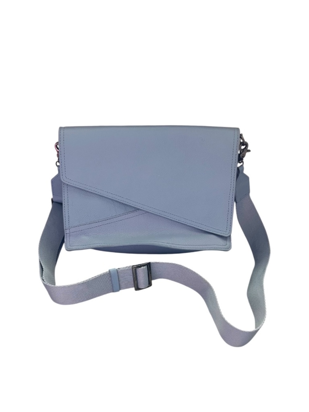 Botkier Crosstown Medium Leather Crossbody Bag Azzurro Blue Authentic